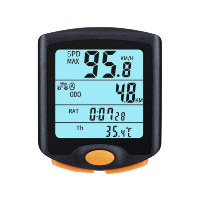 

Cycling Computer Digital Speedometer Bicycle Speeding Alert Stopwatch Thermometer LCD Backlight Rainproof Table