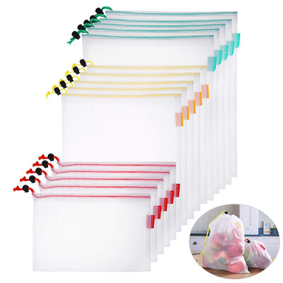 

Siaonvr Reusable Mesh Produce Bags Washable Eco Friendly Bag for Storage Fruit Vegetable