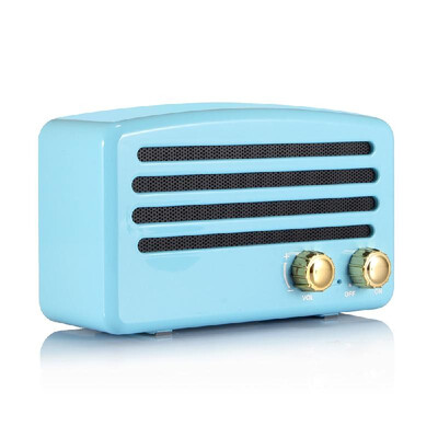 

Portable Wireless Bluetooth Speaker Stereo Music Subwoofer Knob Retro Loudspeaker Hands-free FM TF Card Line-in