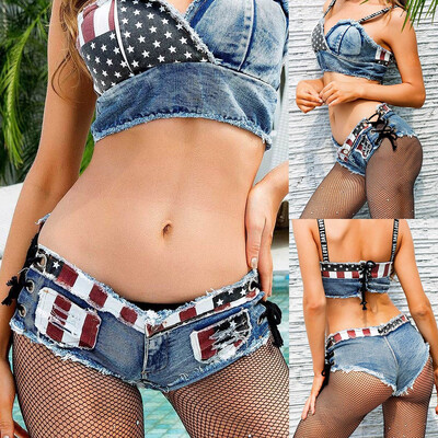 

Tailored Sexy Women Denim Jeans Low Waist Super Mini Shorts Pants
