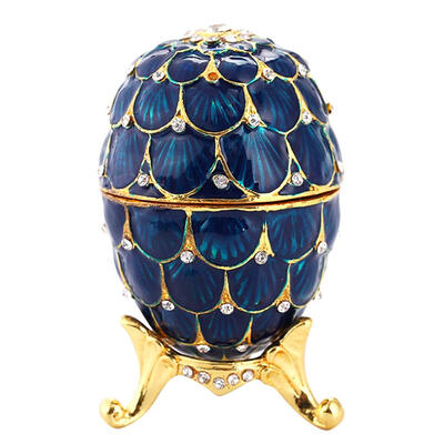 

Beauty Egg Luxury Rhinestones Jewelry Storage Box Easter Bejeweled Trinket