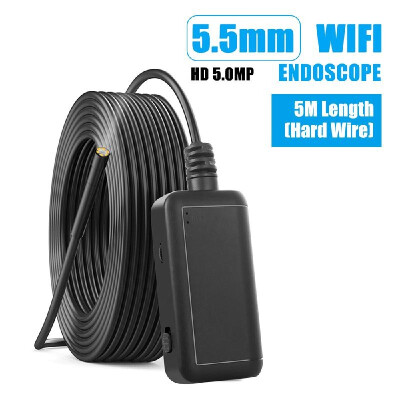 

F220 55mm Industrial Endoscope WiFi Borescope Inspection Camera Built-in 6 LEDs IP67 Waterproof for iOSAndroid Smartphones