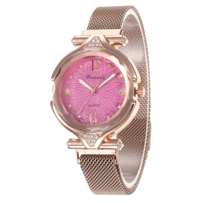 

Diamond magnet magnet strap digital pattern ladies watch student simple quartz watch