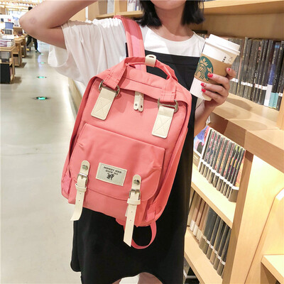 

Ins wind bag girl Korean version of high school students campus Mori department bf ancient girl hit color backpack backpack should