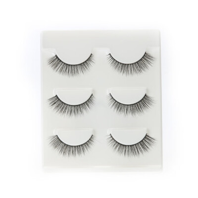 

3pcslot 100 Handmade Real Mink Fur False Eyelash 3D Strip Thick Makeup