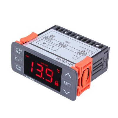 

AC220V Digital LED Temperature Controller Touch-keys °C°F Heating&Cooling Thermostat 10A 1 Relay with NTC Sensor