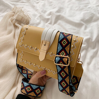 

Tailored Womens Fashion Patchwork Retro Shoulder Bag Handbag Bag Small Square Bag