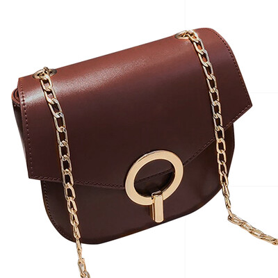 

Trendy Leather Straps Shoulder Bag Fashion Flap Messenger Bag For Women Retro Solid Metal Hasp Crossbody Bag Personality Handbag