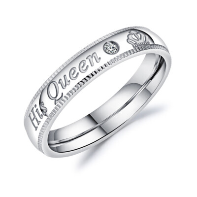 

Stainless Steel Couple Ring Matching Titanium Rings Unique Gift for Lovers Wedding Engagement Jewelry