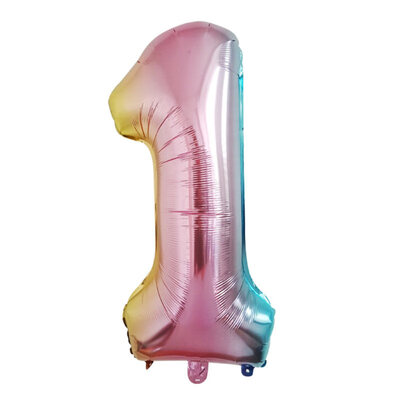 

22inch Gradient Color Number Aluminum Film Balloon Birthday Party Decorations