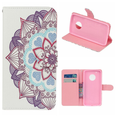 

MOONCASE Moto G5 PLUS painted holster - half flower