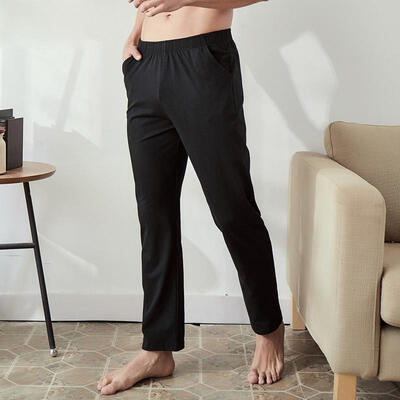 

Pure Cotton Mens Sleep Bottoms Loose Casual Plus Size Long Pants Trousers For Men