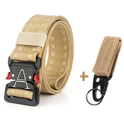 

Luxury Canvas Belt Thick Tactical Designer Belts For Jeans High Quality Casual Nylon Waist Belt Metal Buckle Black Cobra Belt