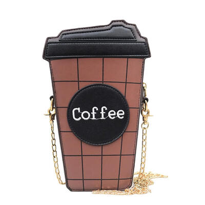 

Coffee Cup Shape Bags Women Leather Clutch Crossbody Shoulder Messenger Bag