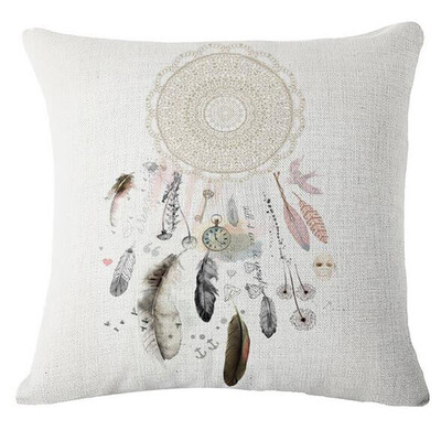 

Siaonvr Dream Catcher Cotton Linen Cushion Cover Pillow Case Home Sofa Bed Car Decor C