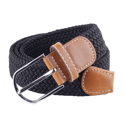 

2019 Unisex belt fashion elastic knitted canvas belt decoration belt female Alloy pin buckle canvas women&man strap