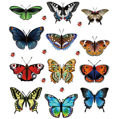 

Gobestart New Landscaping Decoration Heart Shaped Stickers 12 Butterfly Stickers