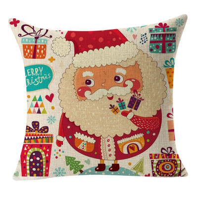 

Siaonvr Christmas Pillow Cover Linen Pillowcases Decorative Home Decoration 45x45cm