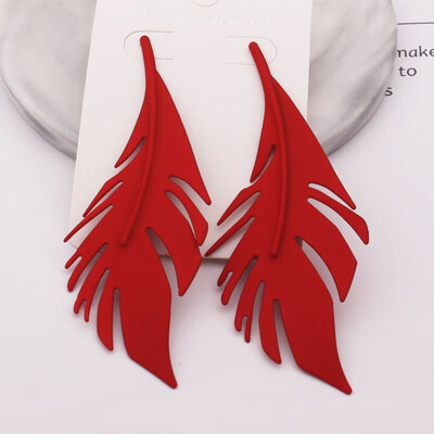 

Bohemia Big Leaves Pendant Earrings for Women New Design Fashion Metal Leaf Earrings Wedding Jewelry Exaggerated Christmas Gift