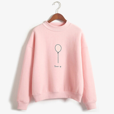 

Starmoon Women O-Neck Solid Color Balloon Pattern Long Sleeve Plus Velvet Sweatshirt