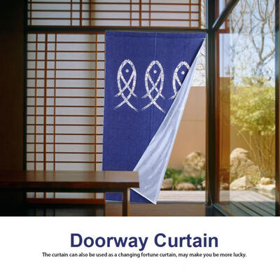 

Greensen Fish Printed Doorway Room Door Curtains Divider Blind Living Room Kitchen Decor