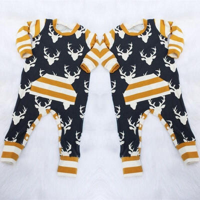 

Newborn Toddler Baby Boy Clothes Deer Bodysuit Romper Jumpsuit Bodysuit Outfits