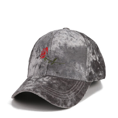 

Hat ladies fallwinter velvet baseball cap letter embroidery Joker Hat fashion casual outdoor visor men