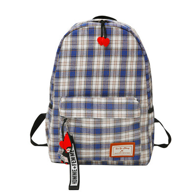 

Backpack female large-capacity backpack leisure bag multi-function shoulder bag striped backpack