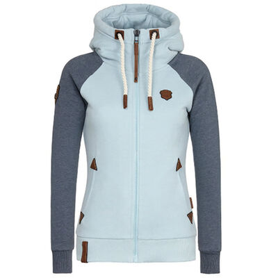 

Autumn Women Solid Color Hooded Coat Windbreaker Female Zipper Windproof Outerwear Basic Jacket Coat Tops Plus Size -5XL