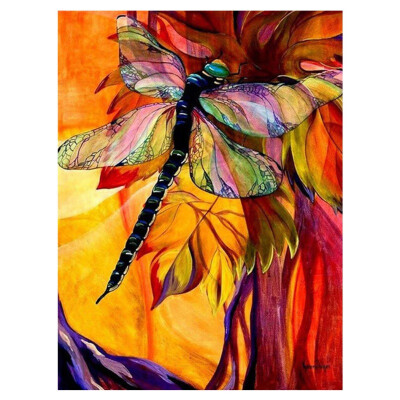 

30x40cm Tree roots Waves Mother&Child Lotus Dragonfly Pattern 5D DIY full Diamonds Painting for by Number Kits for Wall