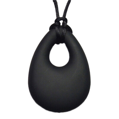 

Teardrop Pendant Baby Kids Teething Bite Chew Necklace Soft Silicone Teether Toy