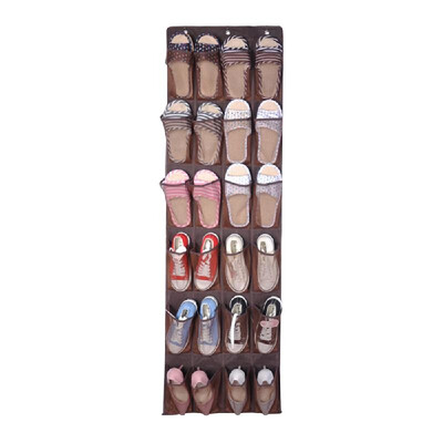 

24 Pockets Door Hanging Shoe Organizer Over The Door Mesh Storage Racks Closet Hook Hanging Holder