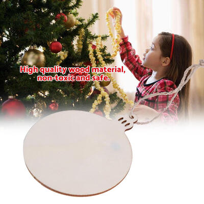 

10pcs Wooden Hanging Ornaments for Indoor Hotel Shopping Mall Christmas DecorationHanging Wooden Ornament SnowflakeSockBall