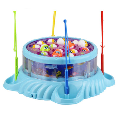 

YIWULAChild Baby Cute Magnetic Toy Intelligence Fishing Tool Automatic Music Fish Toy