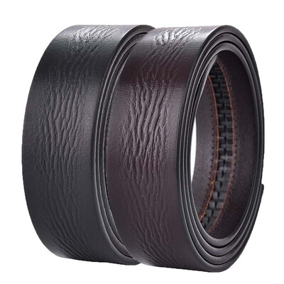 

Single layer first layer cowhide embossed belt body Mens leather belt automatic buckle headless belt without buckle bel