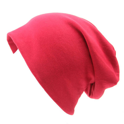 

Autumn&Winter New Women Unisex Knitted Cotton Hat Sports Street Style Solid Color Hip Hop Casual Loose Button Lazy Hat