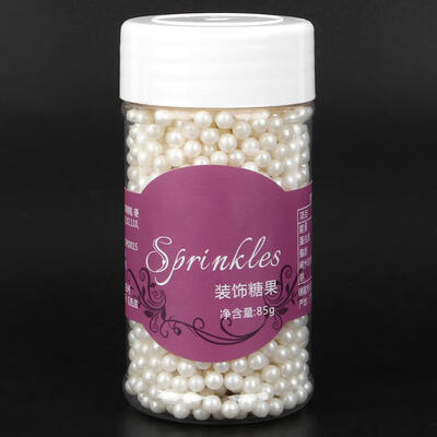 

Greensen 4mm Small White Beads Pearl Edible Pearl Sugar Ball Fondant DIY Cake Baking 85g Sugar Ball Small Beads