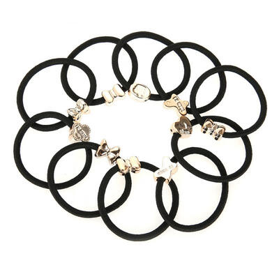

Greensen 10Pcs Women Girls Rubber O-Ring Elastic Hair Ties Band Ropes Hair Accessaries