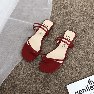 

Slippers for Women in Summer Fashion Outside Korean Version of Baitao Ribbon Flat Bottom&Sandals for Women
