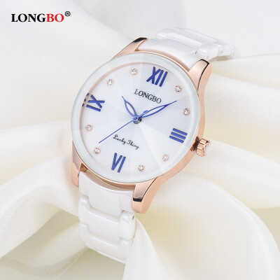 

Ceramic womens watch white watch ladies high-grade waterproof quartz watch fashion rhinestone table 80170