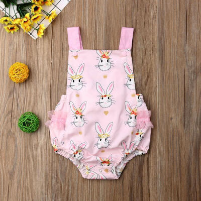 

Easter Newborn Baby Girl Floral Bunny Romper Jumpsuit Outfits Sunsuit Clothes