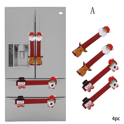 

〖Follure〗4pcs Christmas Refrigerator Door Handle Cover Kitchen Appliances Glove Protector