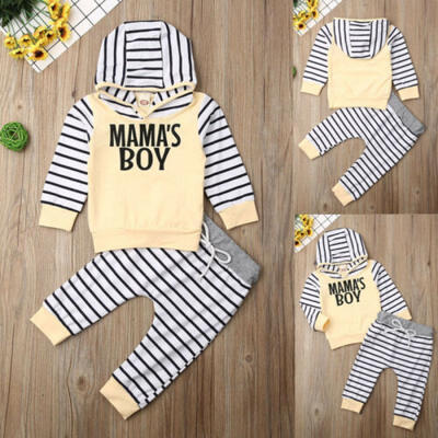 

Newborn Infant Outfit Set Baby Boy Girl Clothes Hoodie T-shirt TopLong Pants