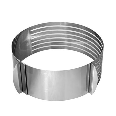 

Stainless Steel Adjustable Layer Cake Ring Slicer Cutter Mousse Mould Bakeware