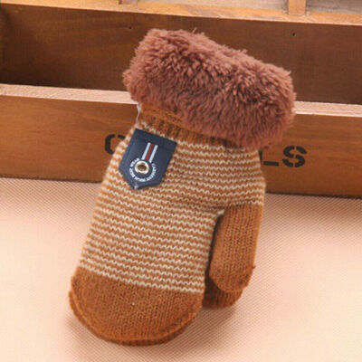 

Fashion Kids Winter Gloves Boys Warm Knitted Mittens Full Finger Magic Glove