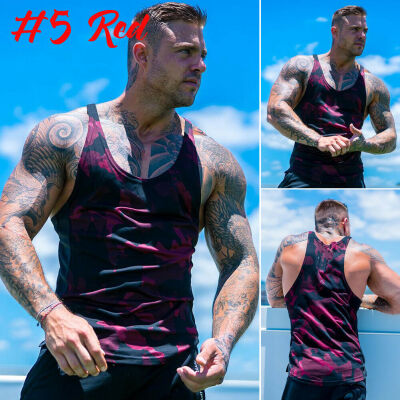 

Mens Camo Gym Muscle Shirt Tank Top Sport Bodybuilding Stringer Fitness Vest