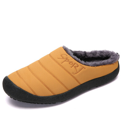 

Men Women Home Slippers Soft Plush Lined Winter Snow Clog Outdoor Indoor Warm Shoes with Non-Slip Sole