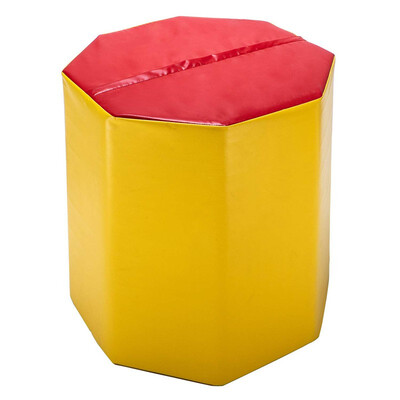 

Ktaxon 24"x24"x26" Gymnastics Octagonal Mat Tumbler Skill Shape Trainer Exercise for Preschool Kids Gym Yellow Red