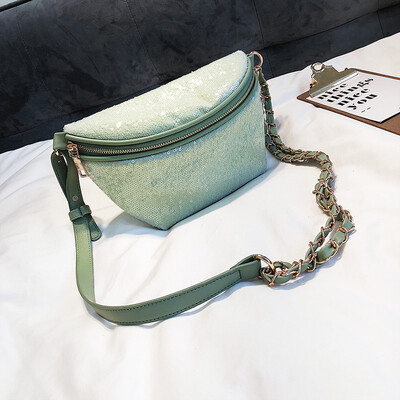 

Women 2019 new wave summer Joker chest bag Korean version of shoulder Messenger bag girl fashion purse mobile phone bag