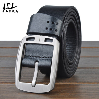 

Italian first layer yellow leather ladies belt retro Japanese word buckle vegetable tanned leather belt women